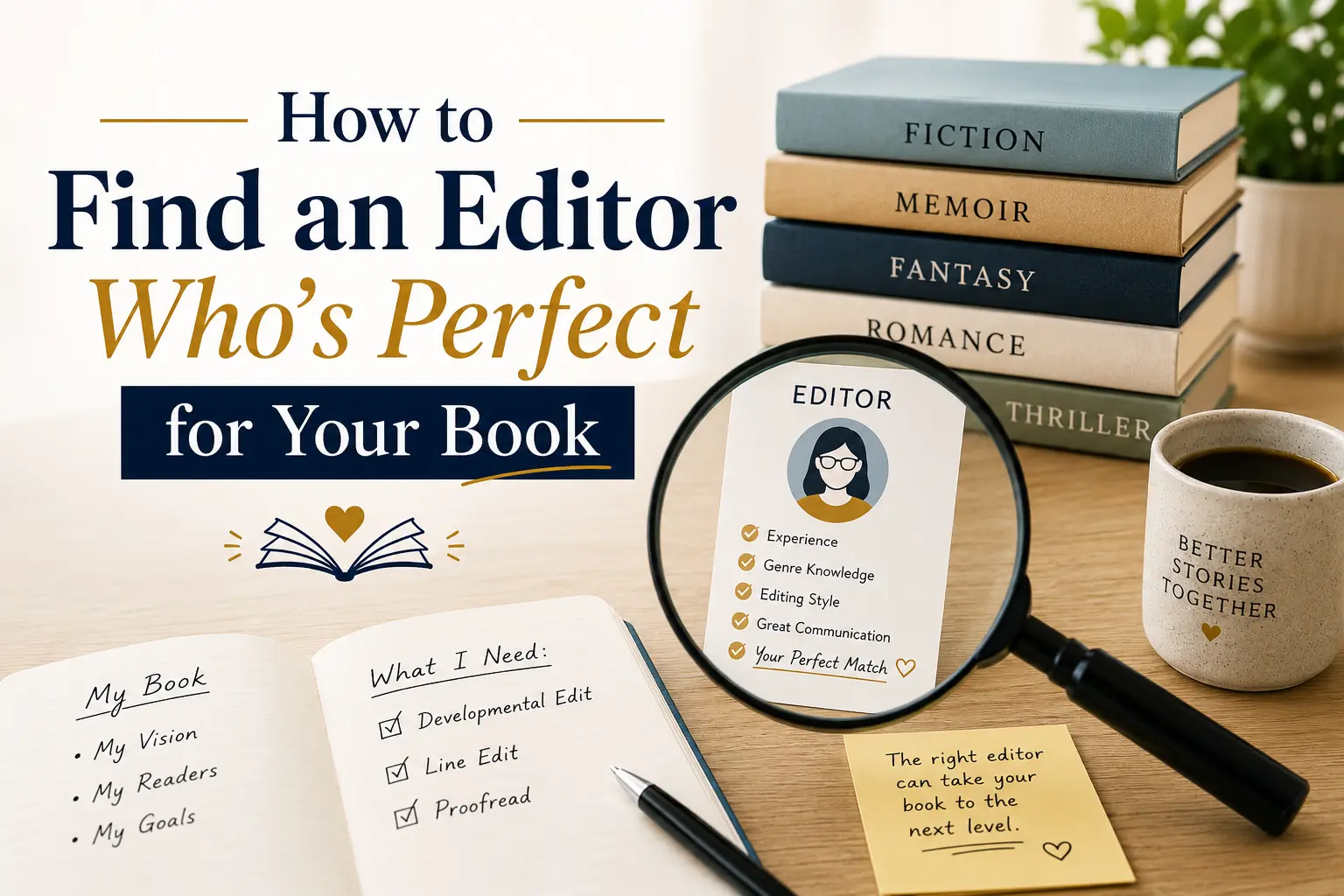 How to Find an Editor Who's Perfect for Your Book