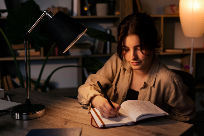 young-woman-writing-
